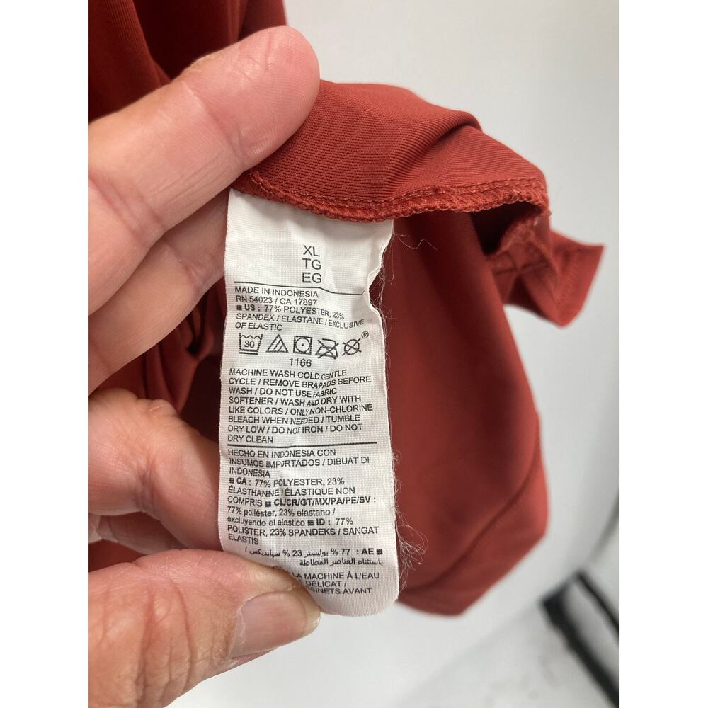 Old Navy Rust Sienna Birch Powersoft Athletic Athleisure Dress XL Built in Short - Picture 9 of 9